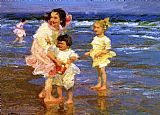 Edward Henry Potthast Cold Feet painting